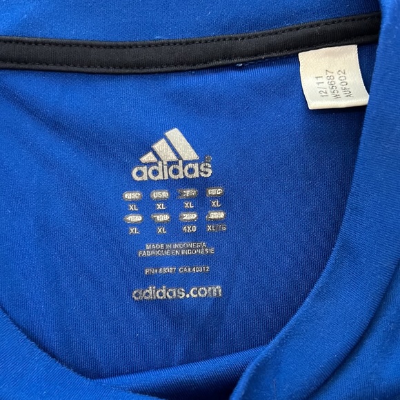 Men’s blue Adidas athletic shirt dry fit - Picture 3 of 14